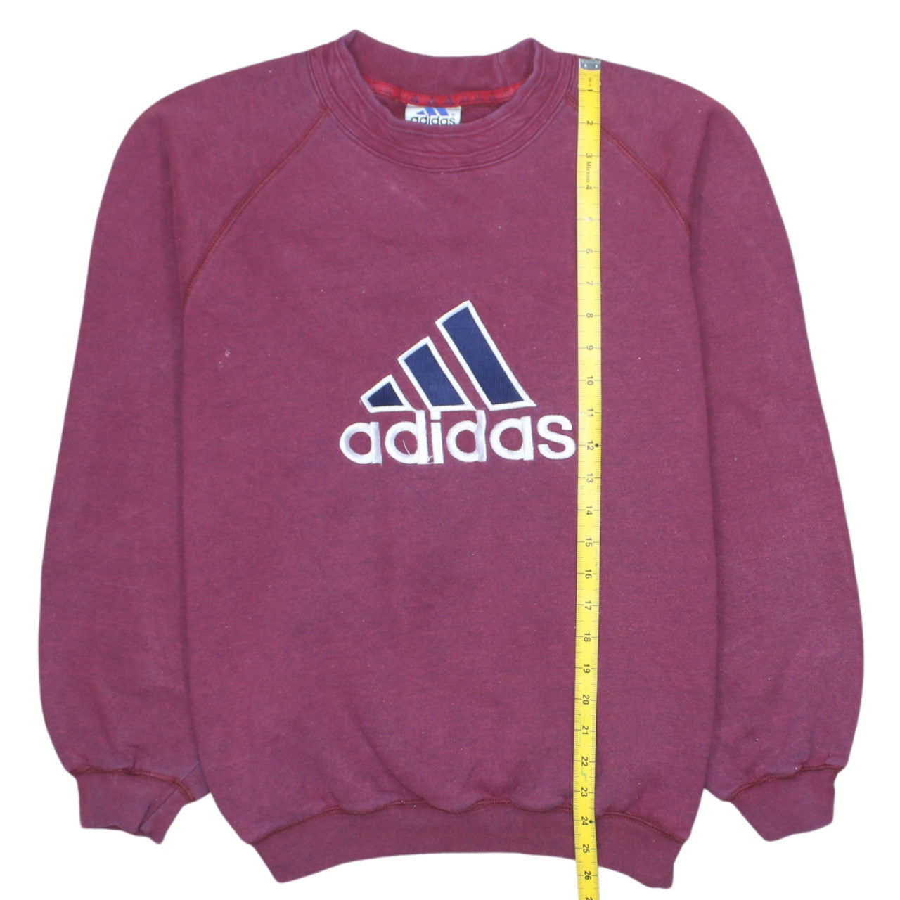 Adidas Men’s Purple Pullover Sweatshirt M Crew Neck Embroidered Logo