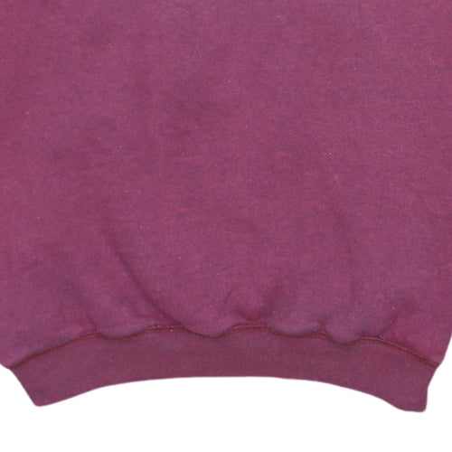 Adidas Men’s Purple Pullover Sweatshirt M Crew Neck Embroidered Logo