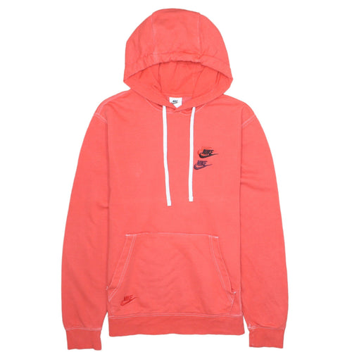 Nike Women's Pink Pullover Hoodie Small Logo Fleece Sweatshirt