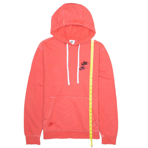 Nike Women's Pink Pullover Hoodie Small Logo Fleece Sweatshirt