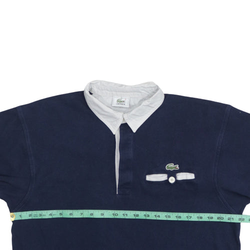 Lacoste Men’s Blue Long Sleeve Collared Cotton Polo Shirt M