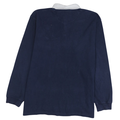 Lacoste Men’s Blue Long Sleeve Collared Cotton Polo Shirt M