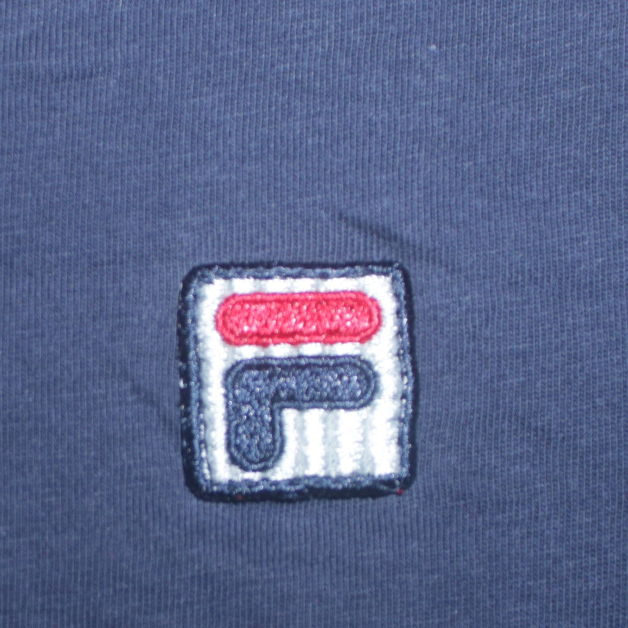 FILA Men Blue L Crew Neck Short Sleeve Sports Cotton T-Shirt