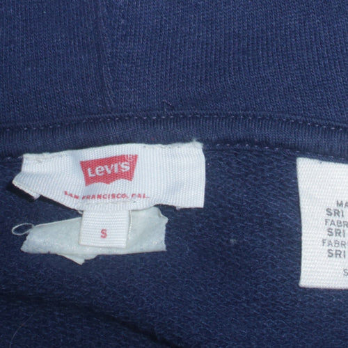 Levi's Womens Red Blue White Colourblock Full Zip Hoodie Size S