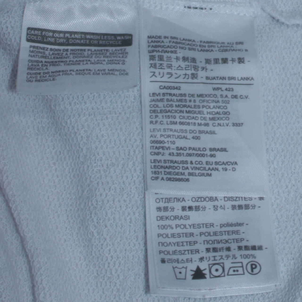 Levi's Womens Red Blue White Colourblock Full Zip Hoodie Size S