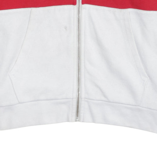 Levi's Womens Red Blue White Colourblock Full Zip Hoodie Size S