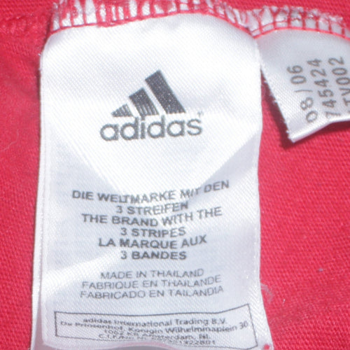 Adidas Men’s Red & Navy Colourblock Sports T-Shirt L