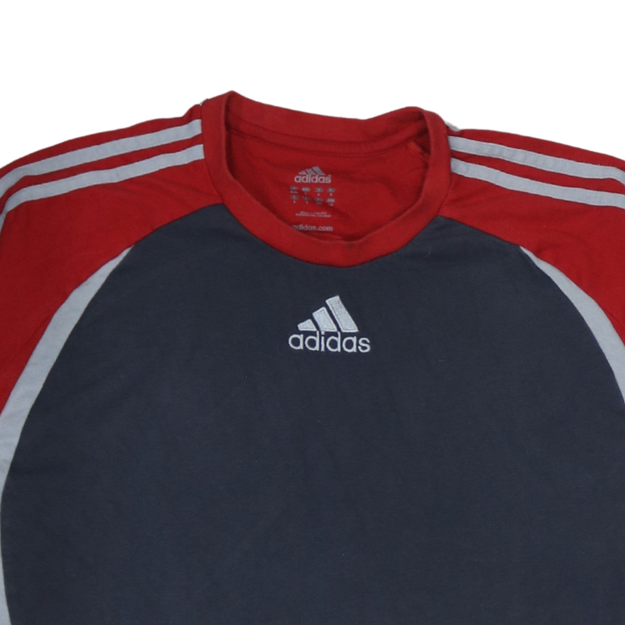 Adidas Men’s Red & Navy Colourblock Sports T-Shirt L