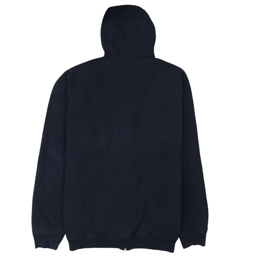 Adidas Men Blue Full Zip Fleece Hoodie 2XL Logo Sportswear