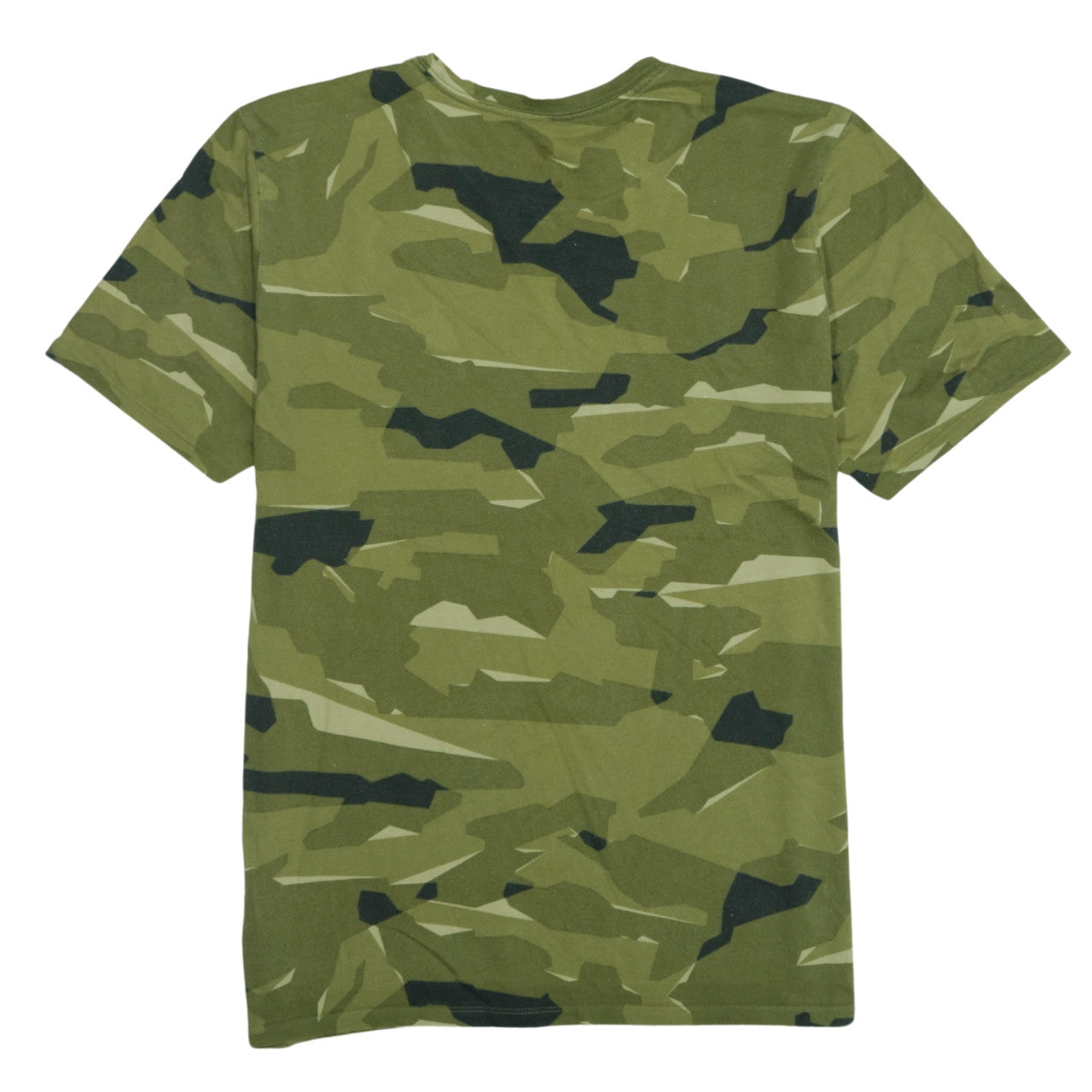 Nike Men's Green Camouflage Athletic Fit Crew Neck T-Shirt M