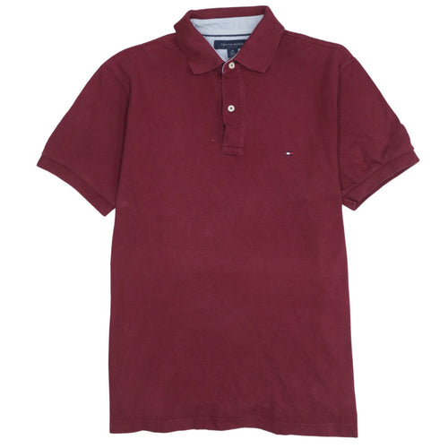 Tommy Hilfiger Men’s Red Cotton Polo Shirt Size S Regular Fit
