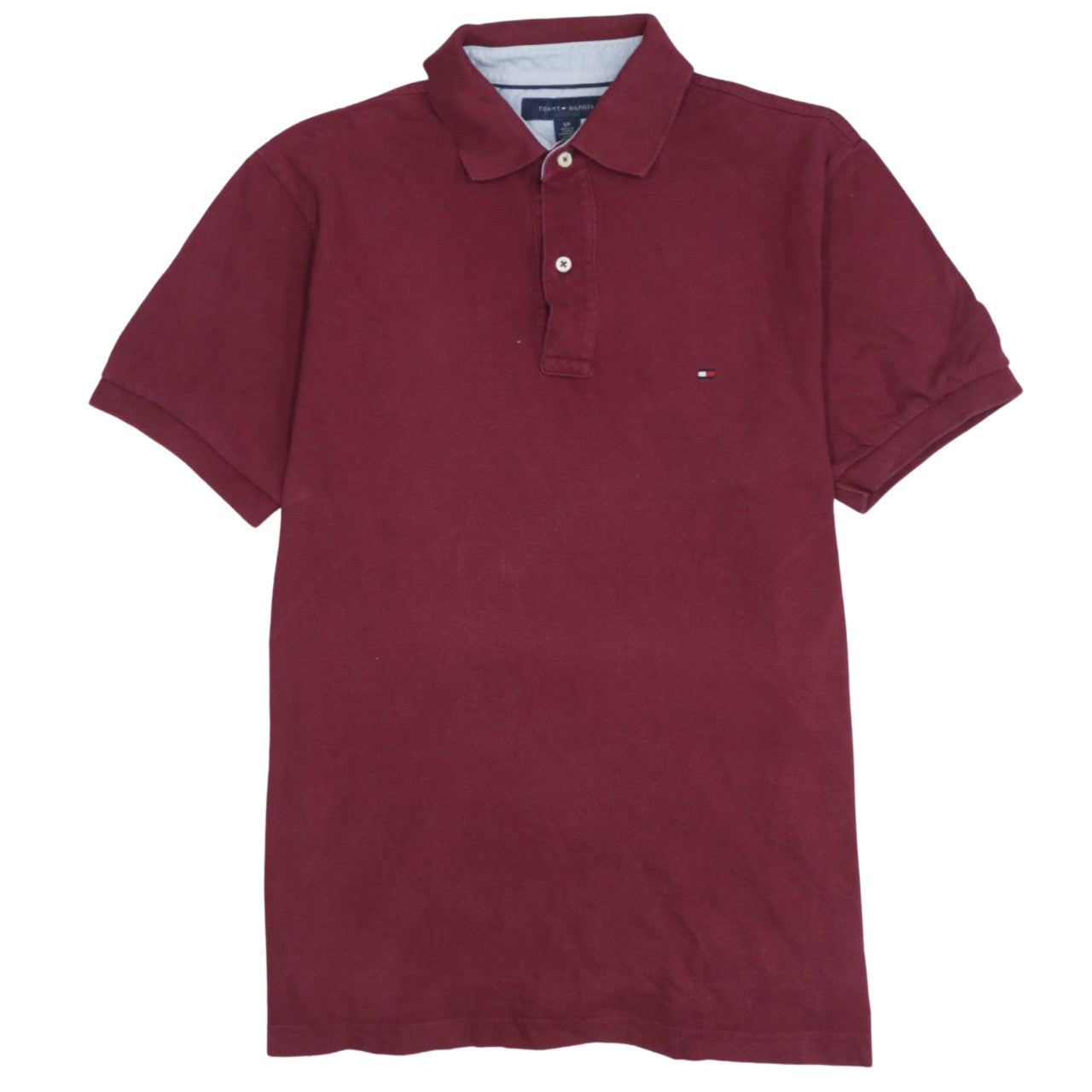 Tommy Hilfiger Men’s Red Cotton Polo Shirt Size S Regular Fit