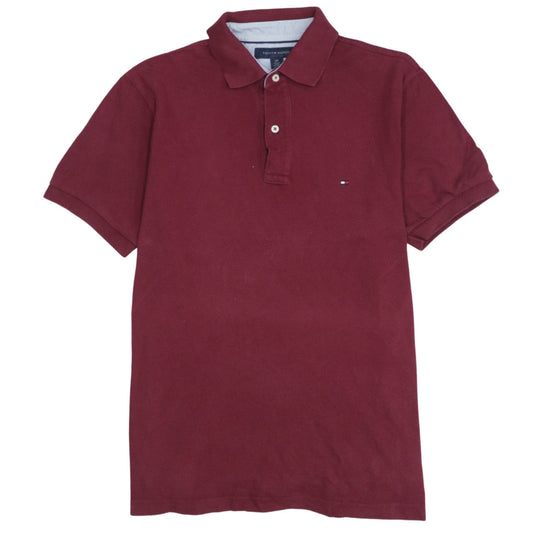 Tommy Hilfiger Men’s Red Cotton Polo Shirt Size S Regular Fit