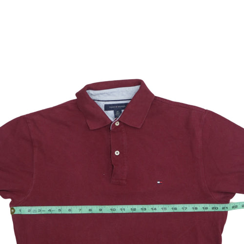 Tommy Hilfiger Men’s Red Cotton Polo Shirt Size S Regular Fit