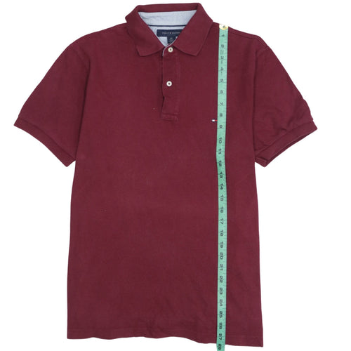 Tommy Hilfiger Men’s Red Cotton Polo Shirt Size S Regular Fit