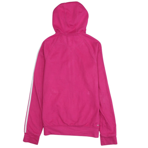 Adidas Girls Pink Full Zip Hooded Fleece Hoodie 13-14 Years ClimaWarm