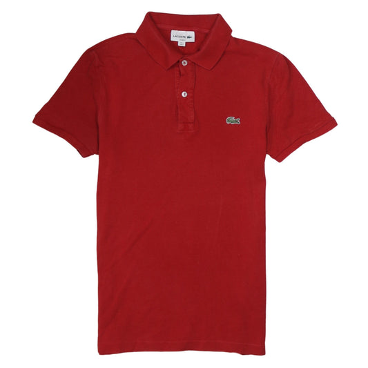 Lacoste Men's Red Slim Fit Cotton Polo Shirt Size S