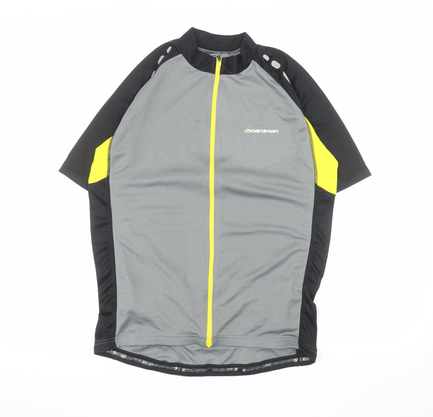 Boardman Men's Grey Cycling Jersey Medium Short Sleeve Full Zip