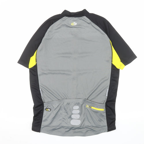Boardman Men's Grey Cycling Jersey Medium Short Sleeve Full Zip