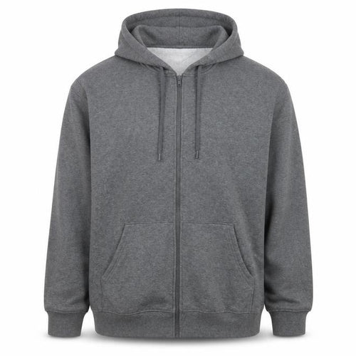 Athletic Works Men's Grey 3XL Full Zip Hooded Fleece Jacket