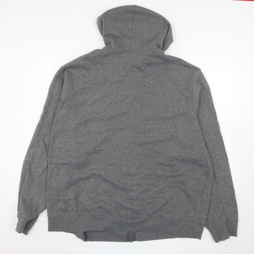 Athletic Works Men's Grey 3XL Full Zip Hooded Fleece Jacket
