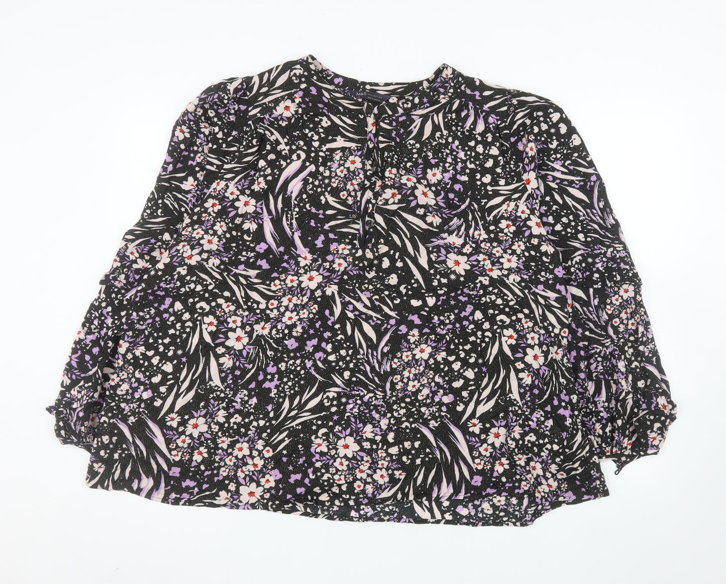 Marks and Spencer Women's Multicoloured Floral Tunic Blouse Size 22
