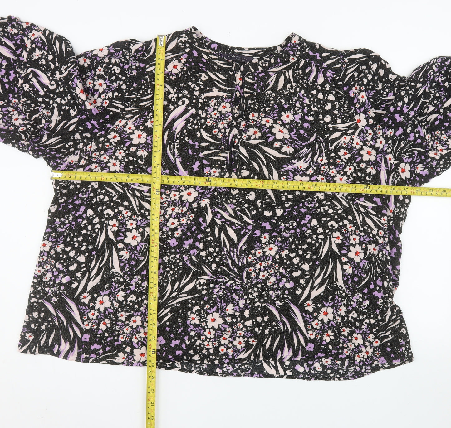 Marks and Spencer Women's Multicoloured Floral Tunic Blouse Size 22