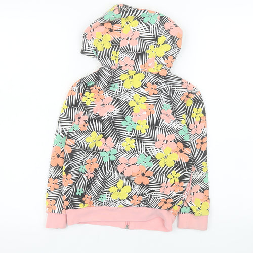 adidas Girls Multicoloured Floral Hooded Track Jacket 5-6 Years
