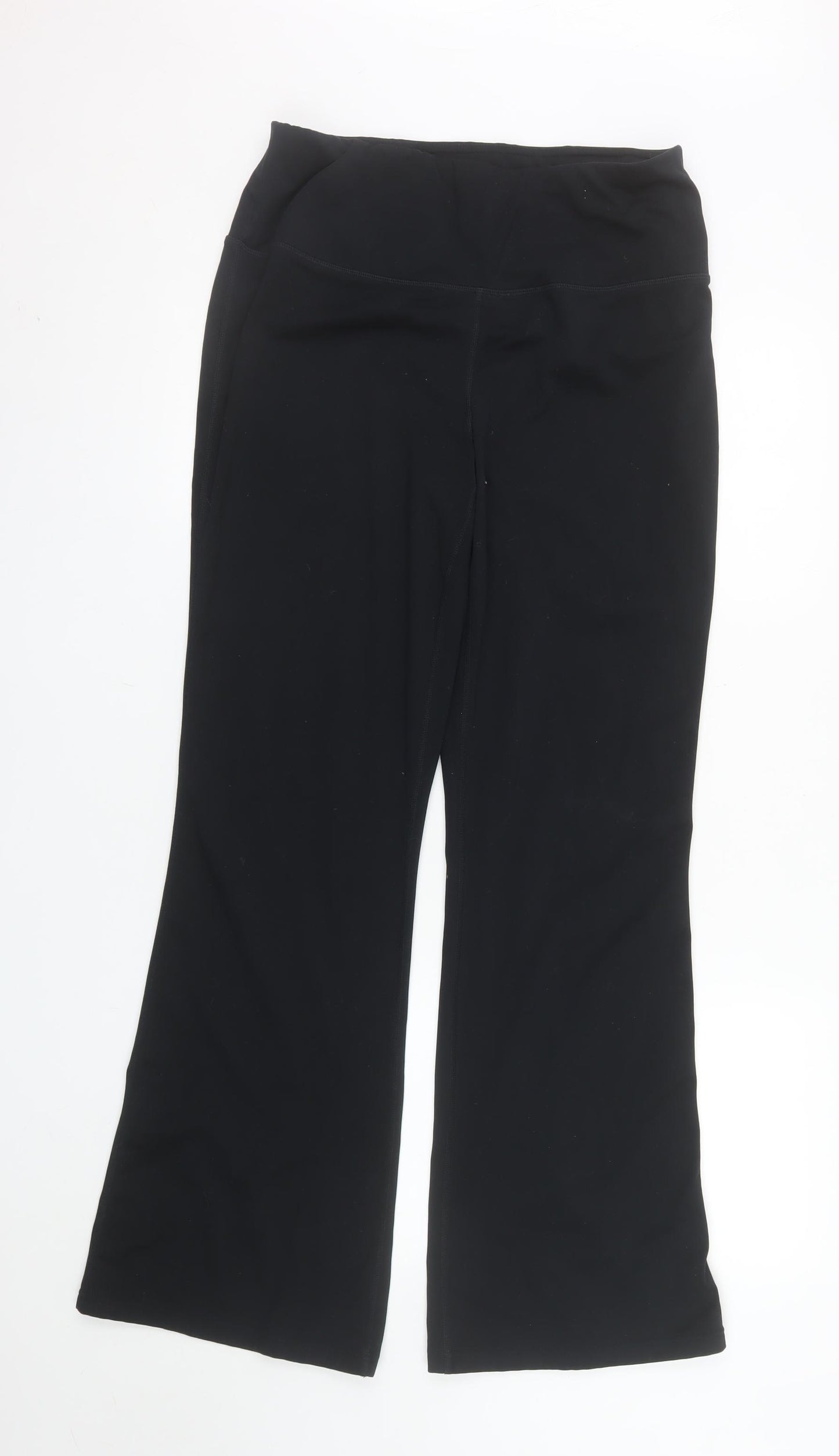Dunnes Stores Womens Black Flared Activewear Trousers L
