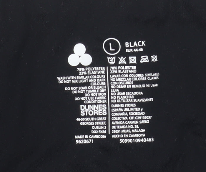 Dunnes Stores Womens Black Flared Activewear Trousers L