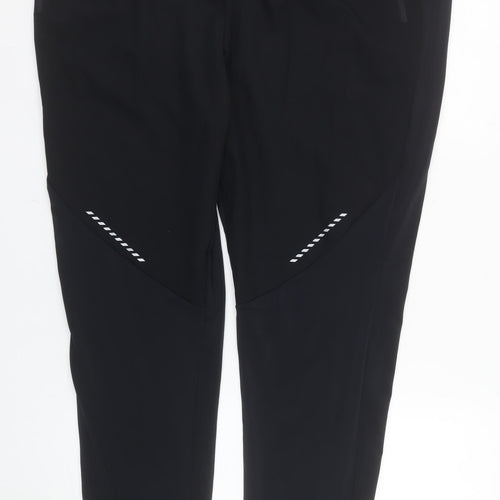 Crane Men's Black Jogger Softshell Activewear Trousers L Elastic Waist