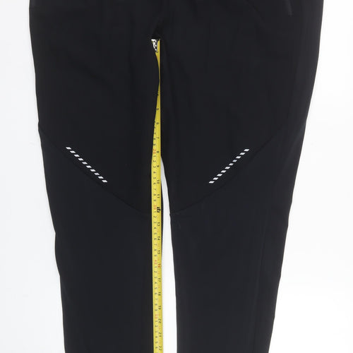 Crane Men's Black Jogger Softshell Activewear Trousers L Elastic Waist