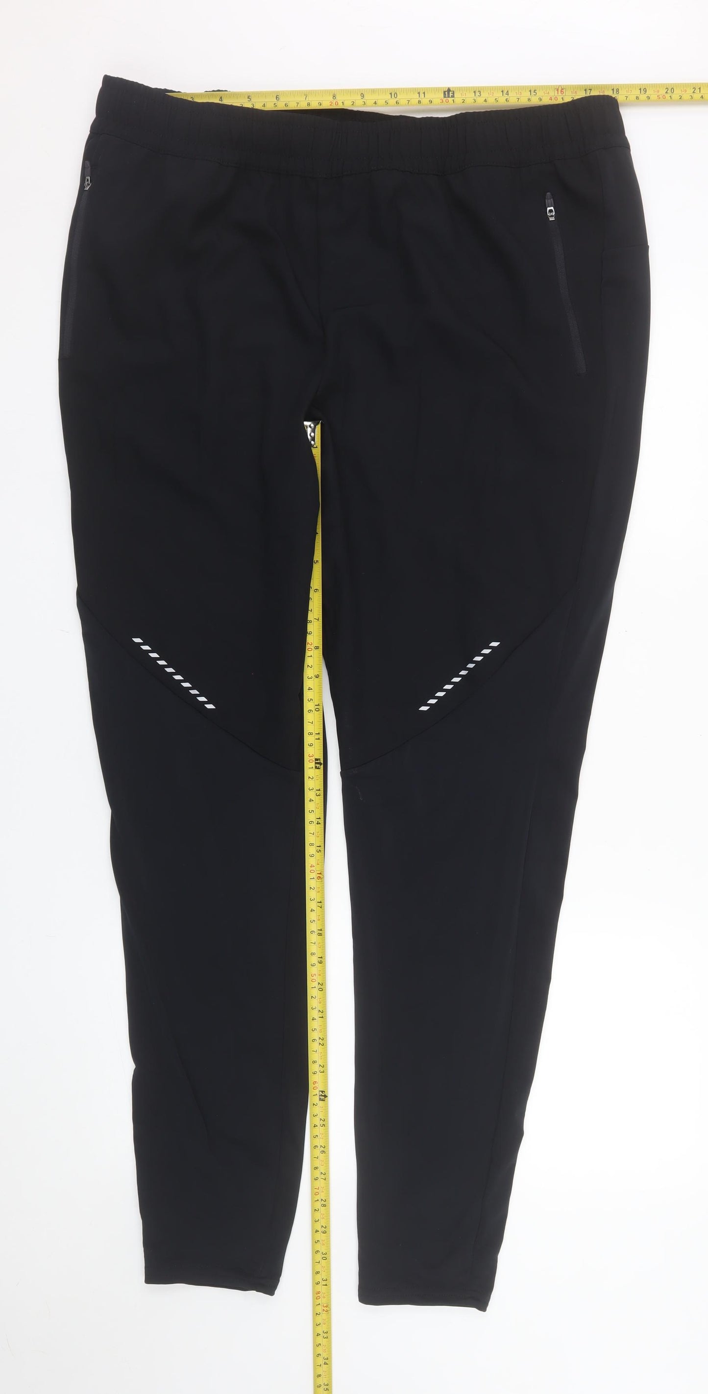 Crane Men's Black Jogger Softshell Activewear Trousers L Elastic Waist