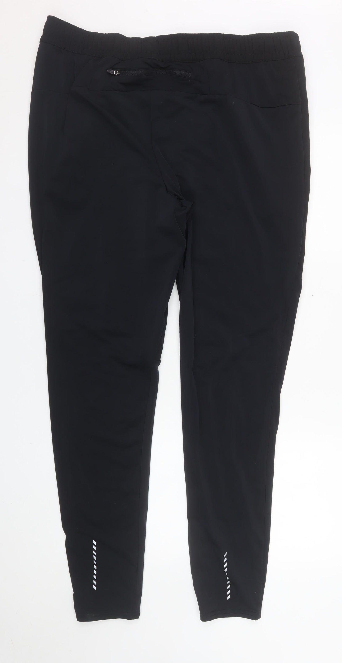 Crane Men's Black Jogger Softshell Activewear Trousers L Elastic Waist