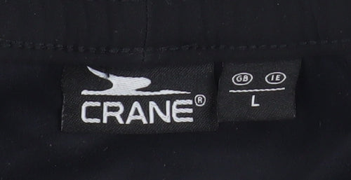 Crane Men's Black Jogger Softshell Activewear Trousers L Elastic Waist