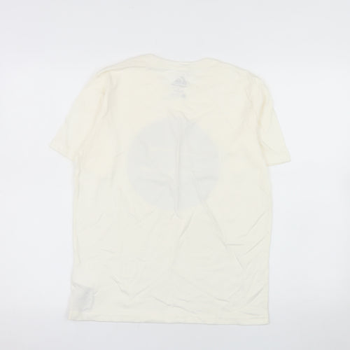 Quiksilver Unisex Ivory Cotton Graphic Surf T-Shirt Size 14