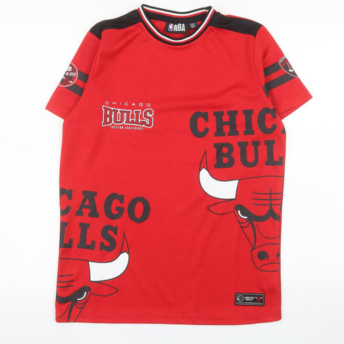 NBA Boys Red Chicago Bulls Graphic Jersey T-Shirt 12-13 Years