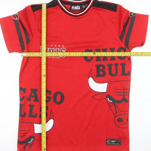 NBA Boys Red Chicago Bulls Graphic Jersey T-Shirt 12-13 Years