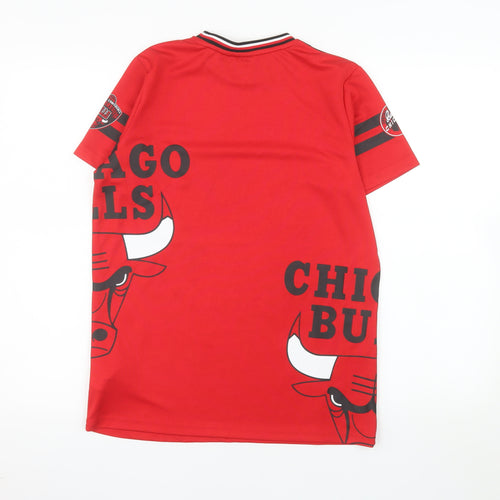 NBA Boys Red Chicago Bulls Graphic Jersey T-Shirt 12-13 Years