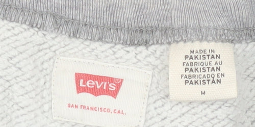 Levi's Mens Grey Logo Crew Neck Pullover Sweatshirt M