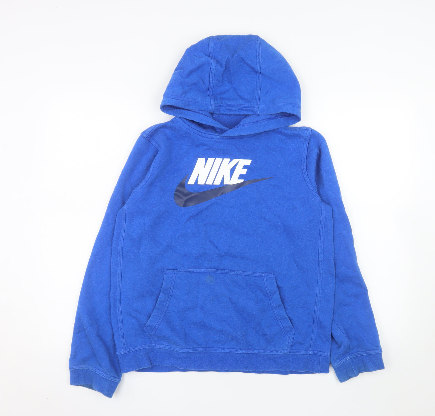 Nike Men's Blue XL Pullover Hoodie with Logo Print
