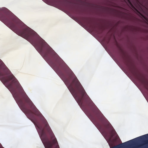 Adidas Men's Blue Burgundy 90s Retro Puffer Jacket Size L