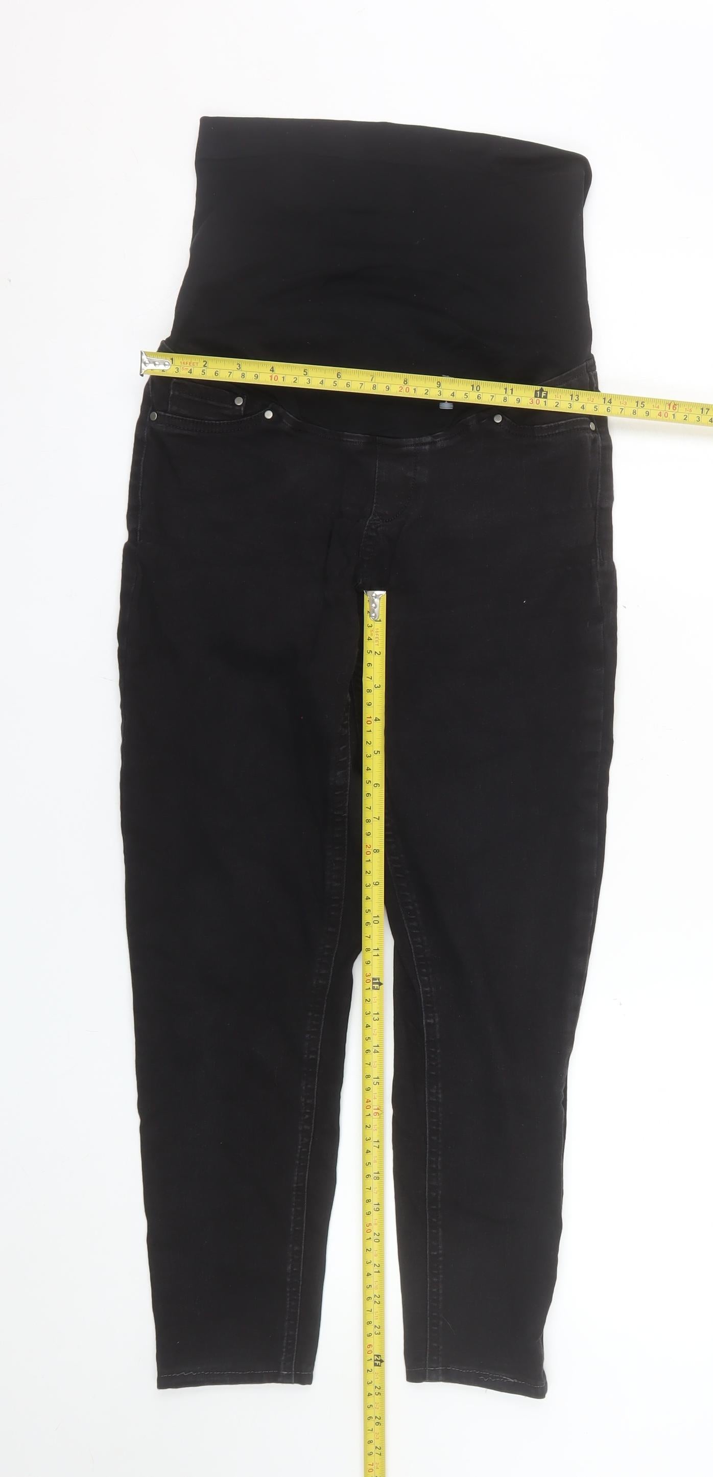 Savida Women’s Black Maternity Jeggings Size 12 Slim Fit Denim Jeans
