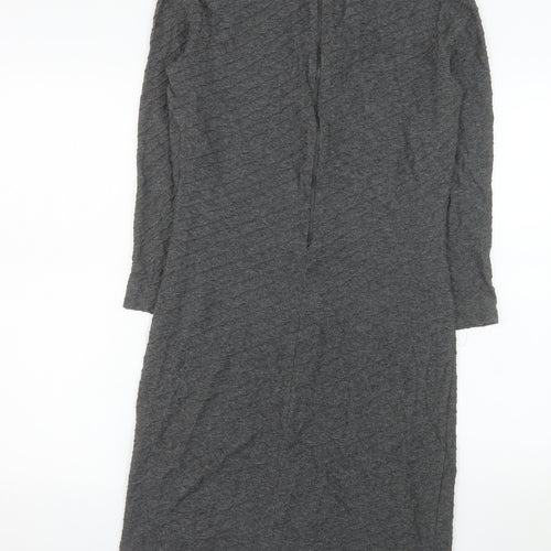 Mango Suit Women Grey XL Sheath Knit Knee Length Dress