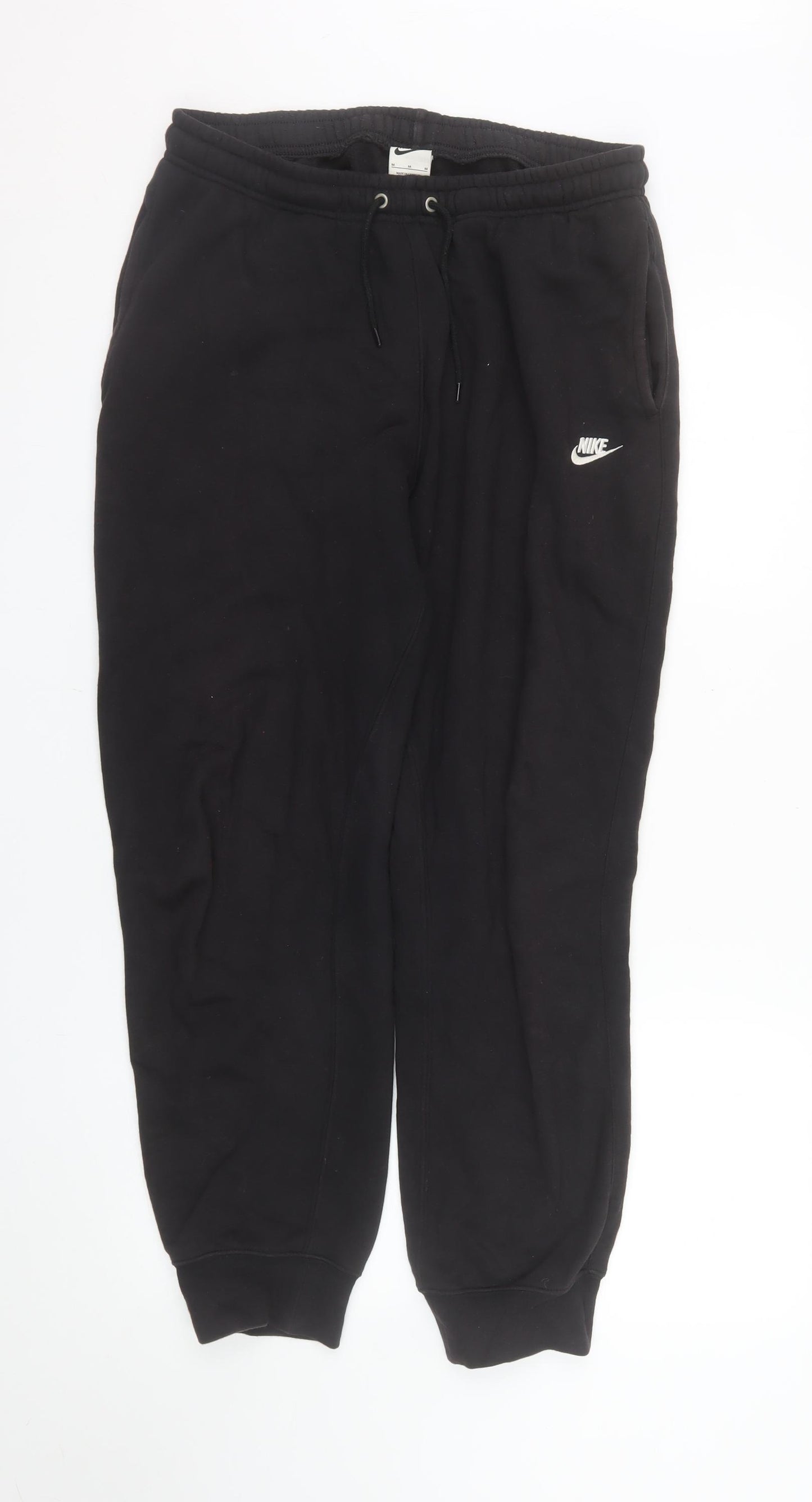 Nike Men's Black Medium Jogger Sweatpants Fleece Drawstring