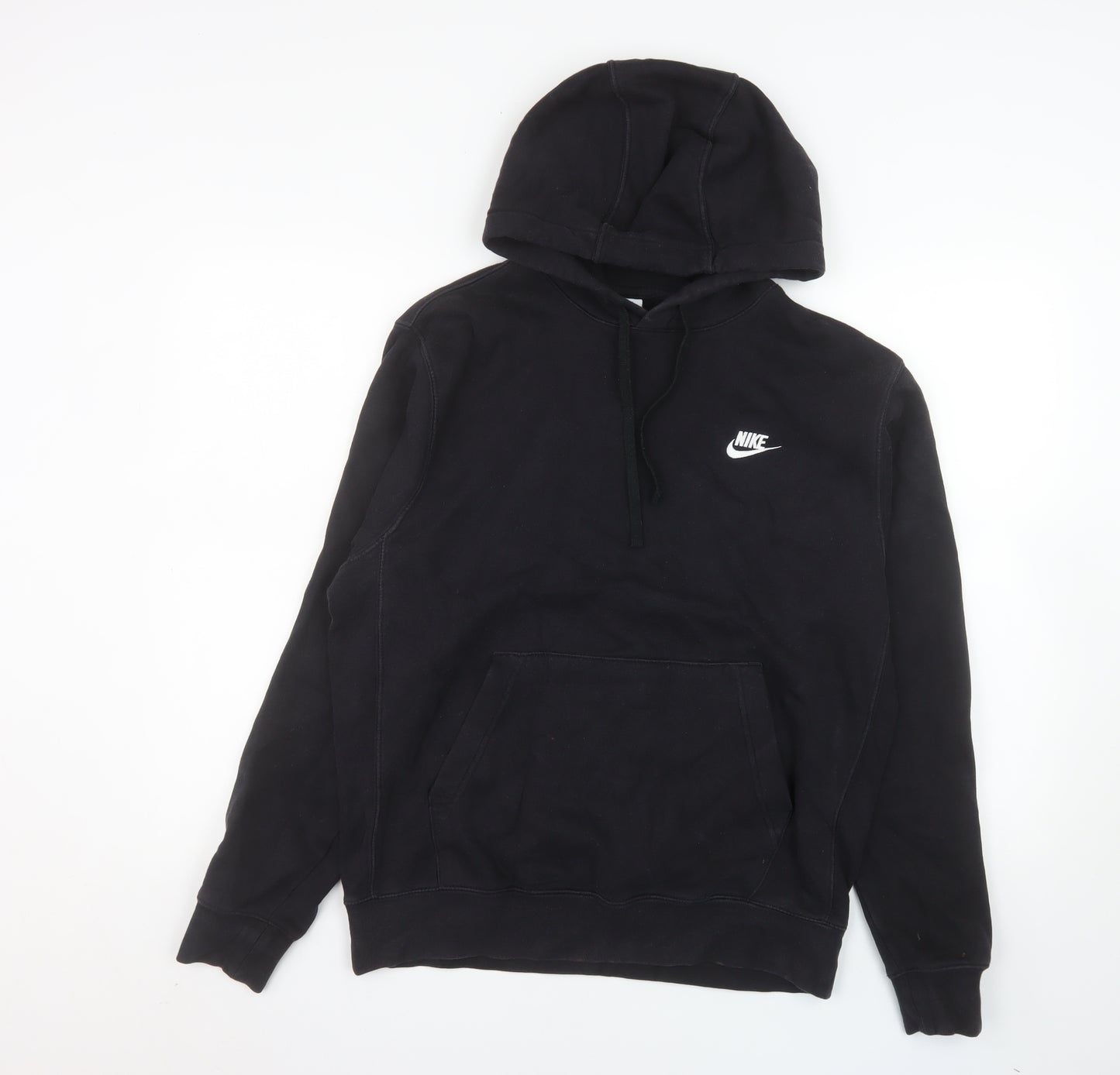 Nike Men's Black Pullover Hoodie M Regular Fit Cotton Fleece