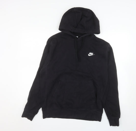 Nike Men's Black Pullover Hoodie M Regular Fit Cotton Fleece