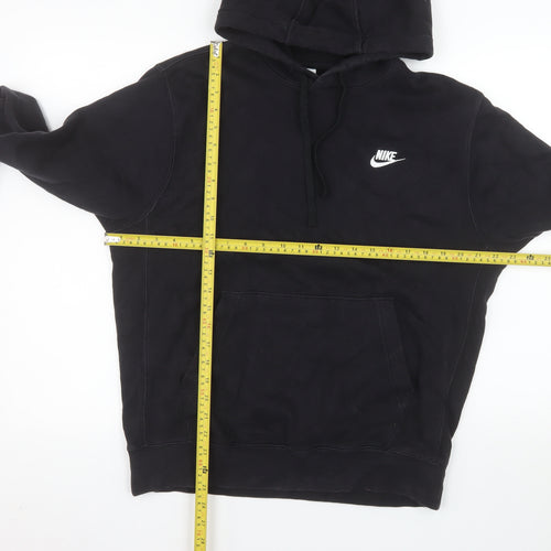 Nike Men's Black Pullover Hoodie M Regular Fit Cotton Fleece