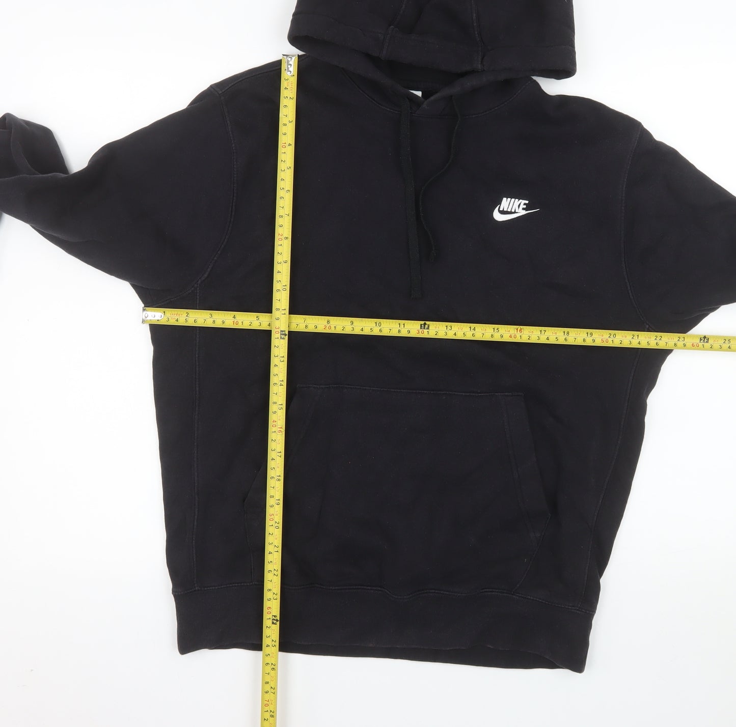 Nike Men's Black Pullover Hoodie M Regular Fit Cotton Fleece