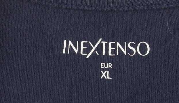 Inextenso Men's Blue Sleeveless Surfing Graphic Cotton Top XL